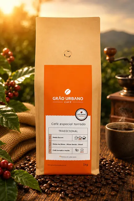 Café Tradicional Grão Urbano 1kg torrado e moído
